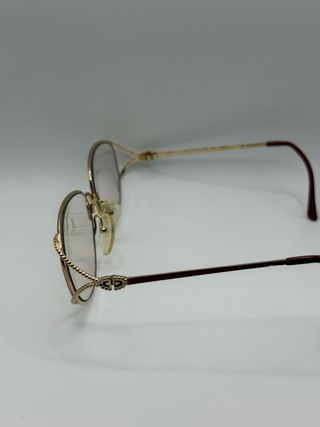 Occhiali da vista Christian Dior oro e rosso