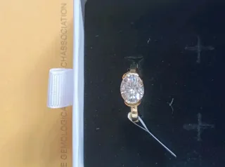 Anillo de Plata 925 Chapado en Oro