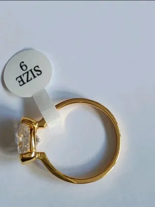 Anillo de Plata 925 Chapado en Oro