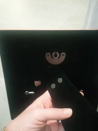 Portafoto arancione con cornice metallica