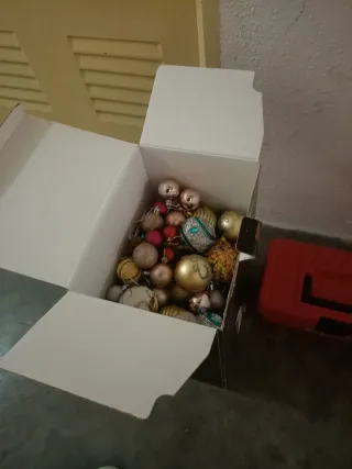 Bolas Decoración Navidad Doradas y Multicolor