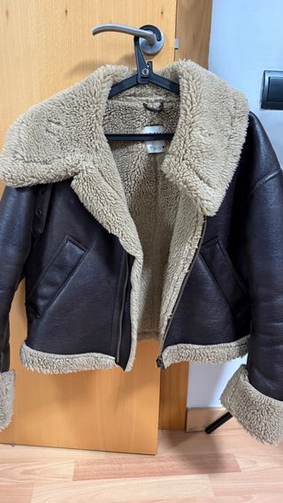 Chaqueta Zara Piel y Borrego talla S