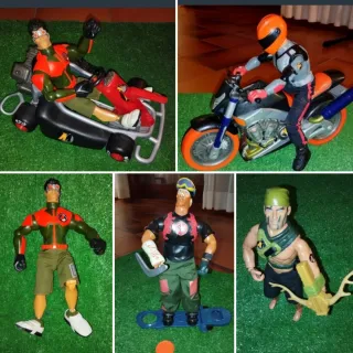 Lote Action Man con Moto y Kart