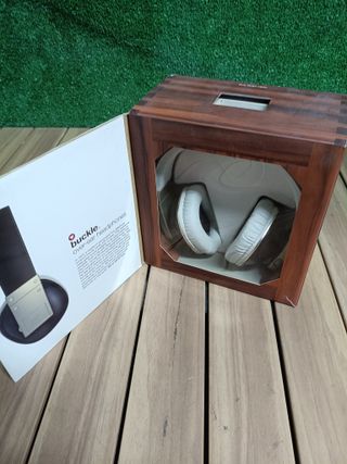 Polk Audio AM5118 - Auriculares de Diadema Cerrados, Color Blanco y marrón