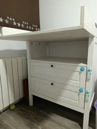 Mueble cambiador bebé blanco