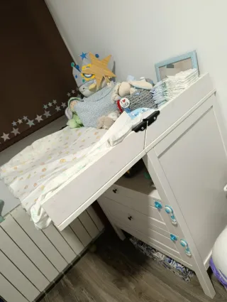 Mueble cambiador bebé blanco