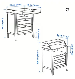Mueble cambiador bebé blanco