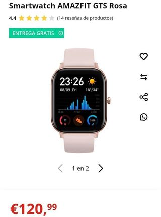 Smartwatch AMAZFIT GTS Rosa