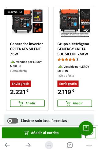 Generador Inverter GENERGY CRETASOl 612476100