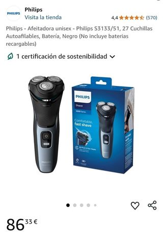 Afeitadora Philips S3133/51, 27 cuchillas