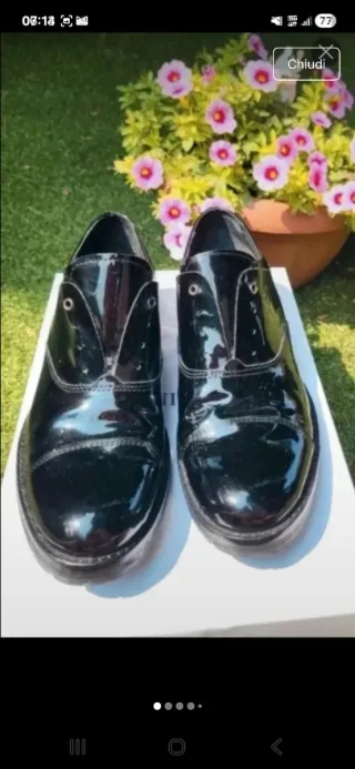 Scarpe Via Maestra donna vernice nere made italy