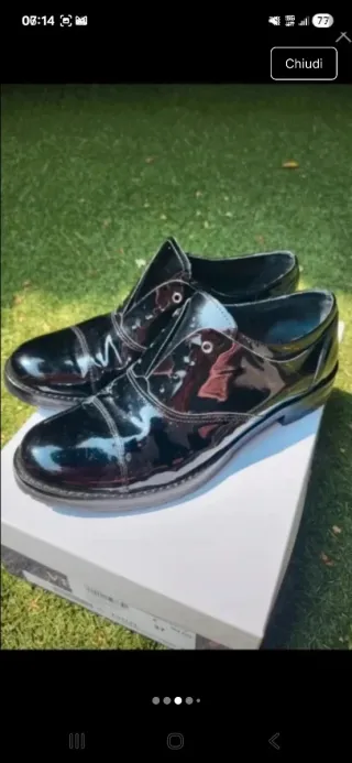 Scarpe Via Maestra donna vernice nere made italy