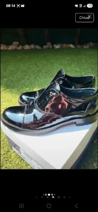 Scarpe Via Maestra donna vernice nere made italy