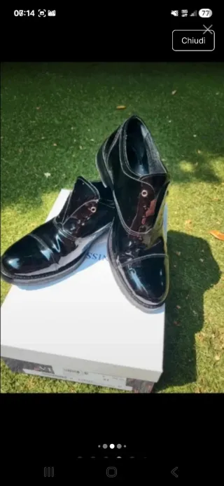 Scarpe Via Maestra donna vernice nere made italy