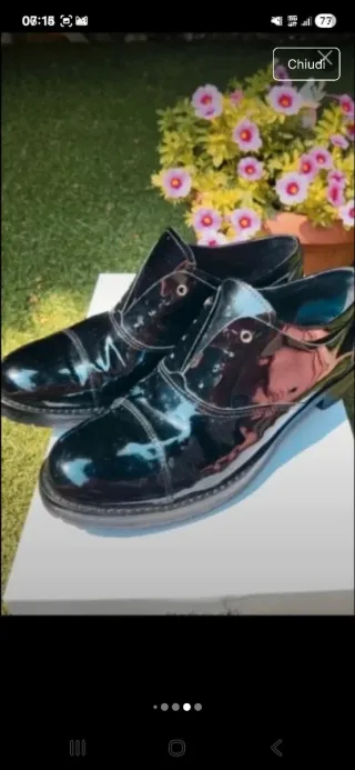 Scarpe Via Maestra donna vernice nere made italy