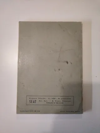 Libro uso y entretenimiento SEAT 1500 1969