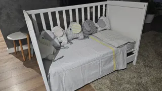 Cuna blanca 60x120 con colecho