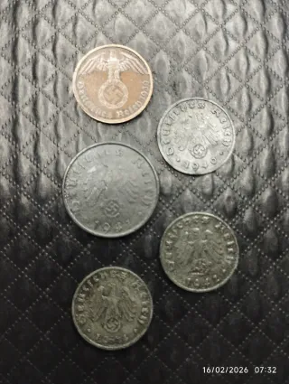 Antiguas monedas del III Reich Alemán 2GM