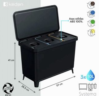 Cubo de basura de clasificación de reciclaje