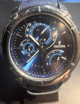 Reloj Festina Cronógrafo Azul y Plateado