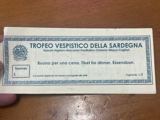 Buono Cena Trofeo Vespistico Sardegna