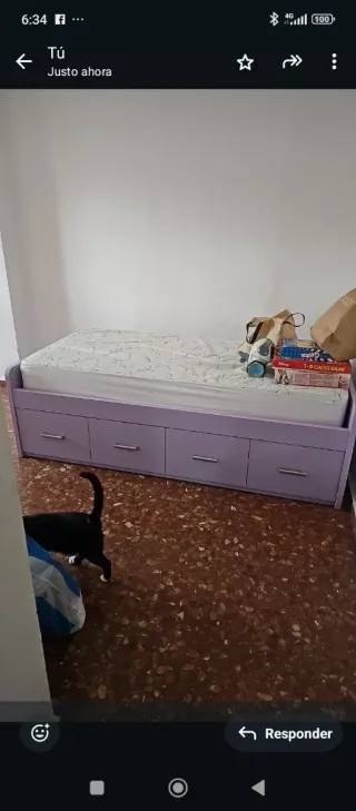 Cama nido con 4 cajones y colchón