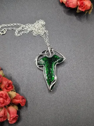 Collana spilla Foglia Signore degli Anelli LOTR