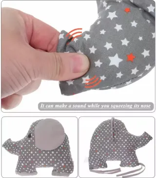 Cojín protector cuna elefante