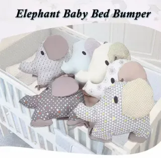 Cojín protector cuna elefante
