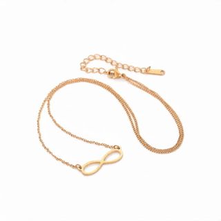 Collar Infinito Baño Oro 18K
