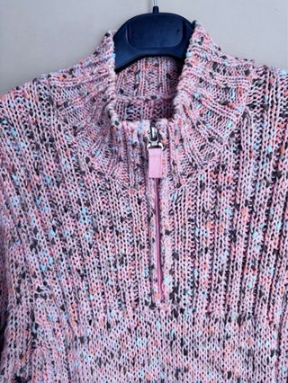 Jersey jaspeado mujer cremallera