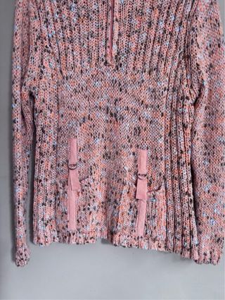 Jersey jaspeado mujer cremallera