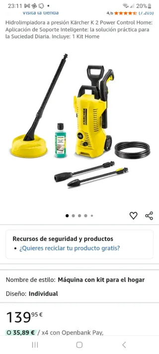 Hidrolimpiadora Karcher K2