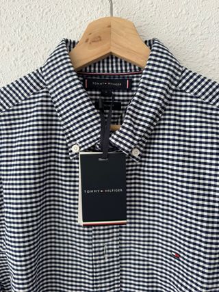 Camisa Tommy Hilfiger Cuadros Azul Talla L