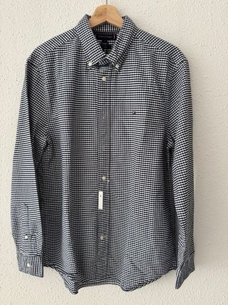 Camisa Tommy Hilfiger Cuadros Azul Talla L