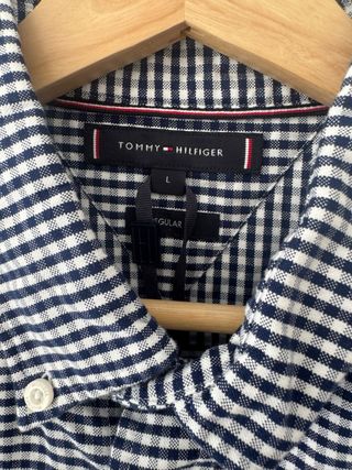 Camisa Tommy Hilfiger Cuadros Azul Talla L