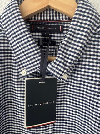 Camisa Tommy Hilfiger Cuadros Azul Talla L