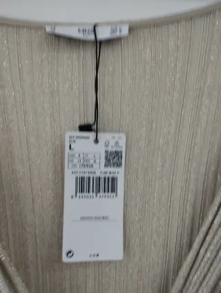 Vestido Mango Dorado Talla L