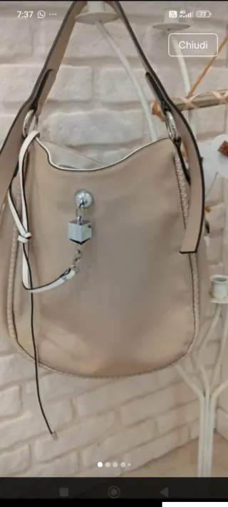 Borsa Hobo Beige Nuova