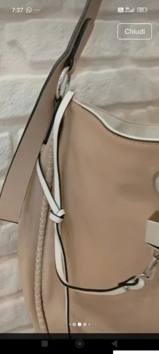 Borsa Hobo Beige Nuova