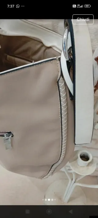 Borsa Hobo Beige Nuova