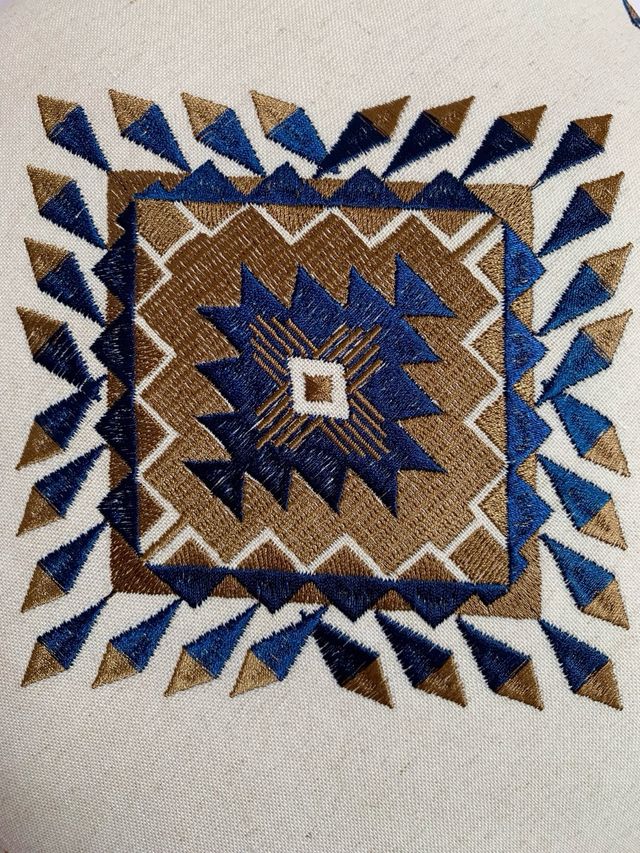 Set 2ud.Fundas para Cojínes.Lino.Motivos Étnicos