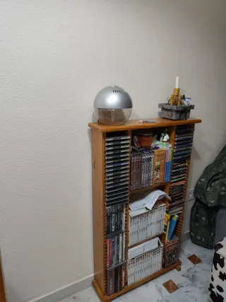 Muebles de salón de madera y cristal