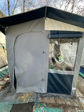 Tienda Cocina Camping Tela Gris/Azul