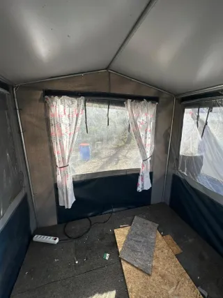 Tienda Cocina Camping Tela Gris/Azul