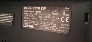 Televisión de tubo LOEWE 21", foto con modelo.