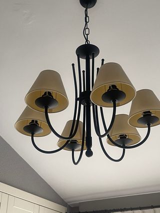 Conjunto: Lámpara de techo y 2 lámparas de mesa