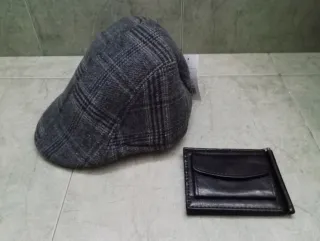 Boina/gorra + cartera/tarjetero para  Hombre NUEVO