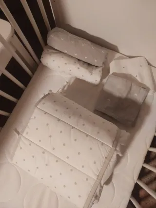 Cuna Smagora Blanca con colchón y chichonera