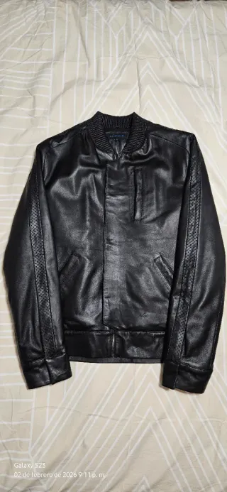 Chaqueta Cuero Negra ALPINE Talla M
